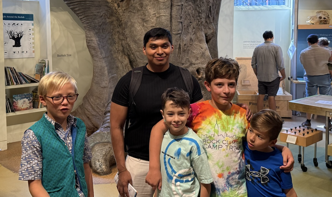 Coach Gio with Tidal Engineers during a museum research visit