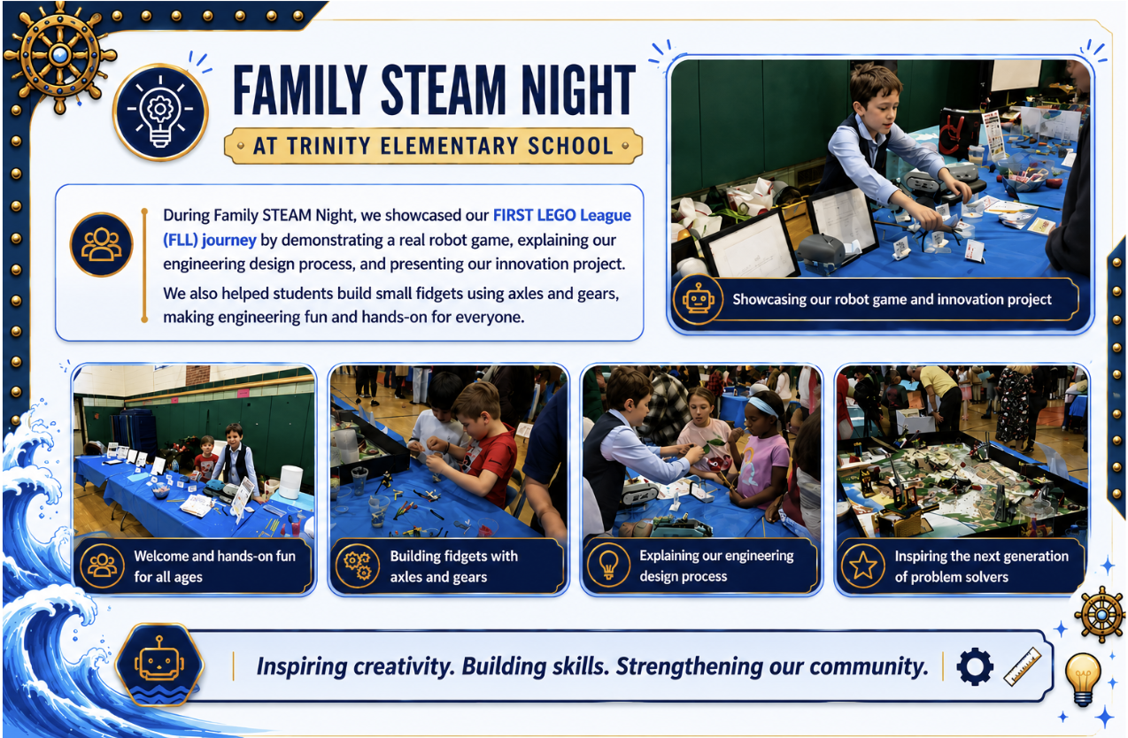 Tidal Engineers Family STEAM Night at Trinity Elementary School